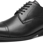 Mens Leather Updated Classic Cap Toe Oxfords Lace Dress Shoes