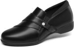 Loafers for Women Slip-on Dressy Comfortable Business Casual Work Office Faux Leather Loafer Shoes with Arch Support
