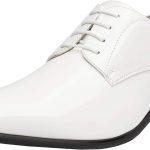 Men's Faux Patent Leather Tuxedo Dress Shoes Classic Lace-up Formal Oxford