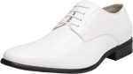 Men's Faux Patent Leather Tuxedo Dress Shoes Classic Lace-up Formal Oxford