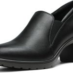 Women's Low Chunky Block Heels Pumps Comfortable Slip-on Heeled Loafers Dress Work Shoes for Office Business