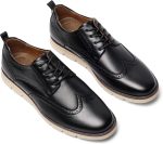Mens Dress Shoes Genuine Leather  Mens Casual Dress Shoes Comfortable Business Casual Formal Oxford Sneakers for Men - Image 2