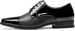 Men's Patent Tuxedo Dress Shoes Classic Lace-up Formal Oxfords - Image 2