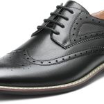 men Classic Modern Oxford Wingtip Lace Dress Shoes