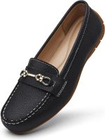 Women's Comfortable & Lightweight Leather Loafers Slip-Ons Driving Mocs Walking Shoes Cute Business Casual Dress Shoes Work Flats for Women